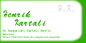 henrik kartali business card